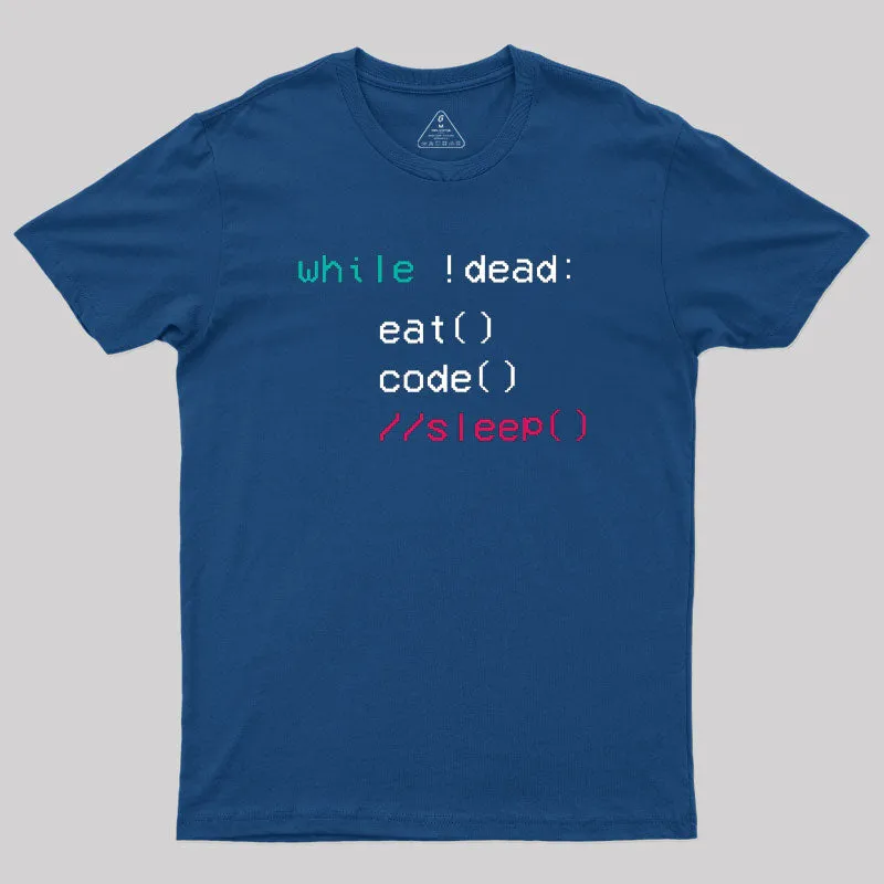 While Alive The Coding Life Geek T-Shirt - Image 2
