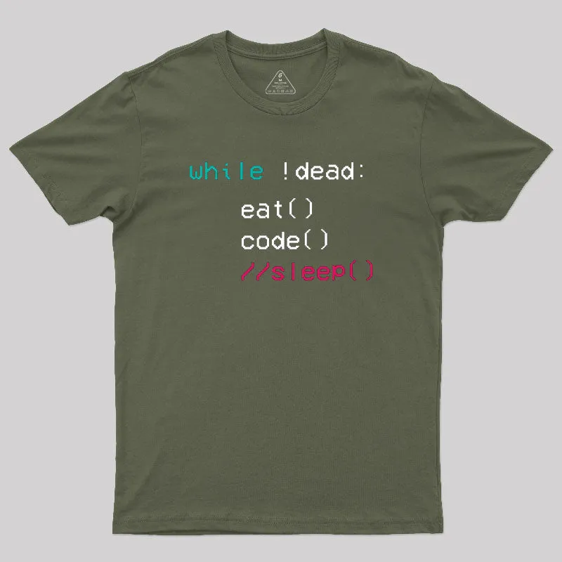 While Alive The Coding Life Geek T-Shirt - Image 3