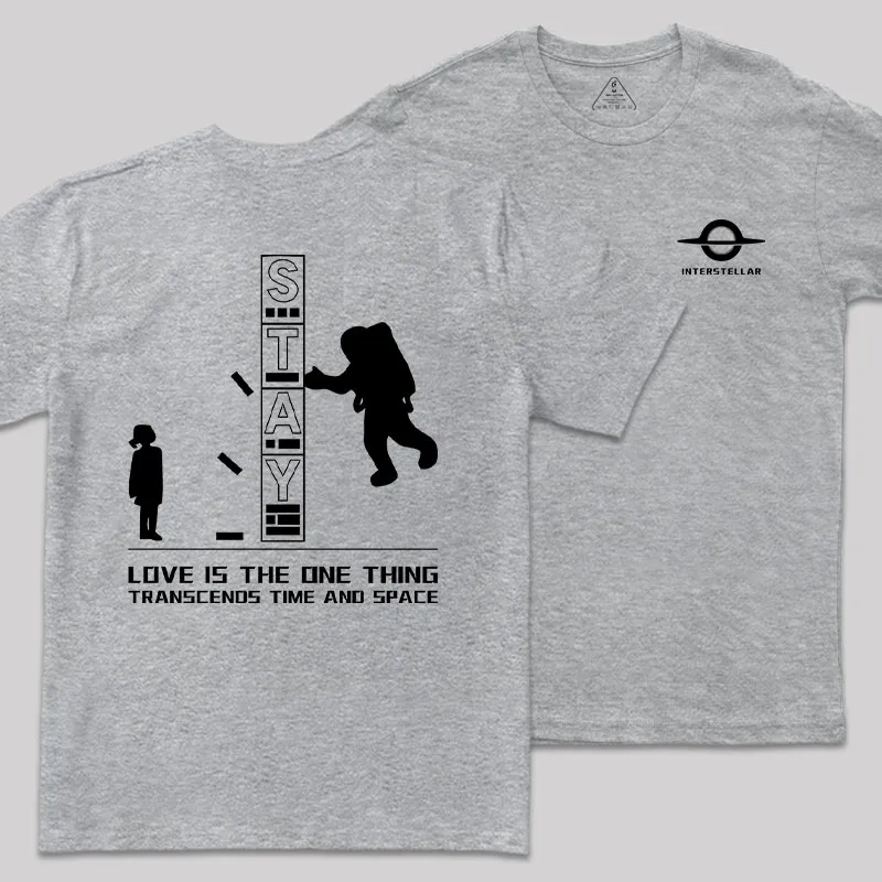 Stay Time and Space Front and Back Printed Geek T-Shirt - Image 4