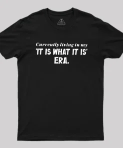 Currently Living in My 'It Is What It Is' Era Geek T-Shirt