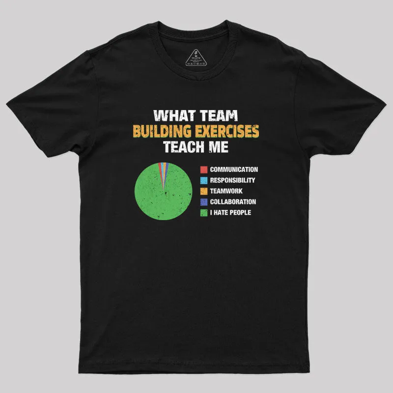 What Team Building Exercises Teach Me Geek T-Shirt