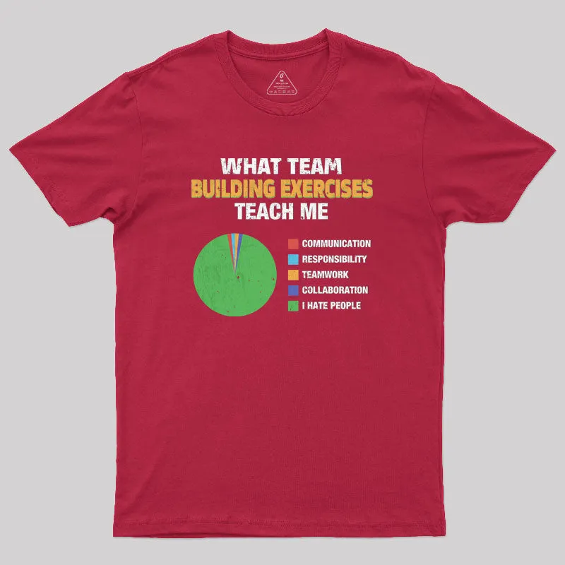 What Team Building Exercises Teach Me Geek T-Shirt - Image 5