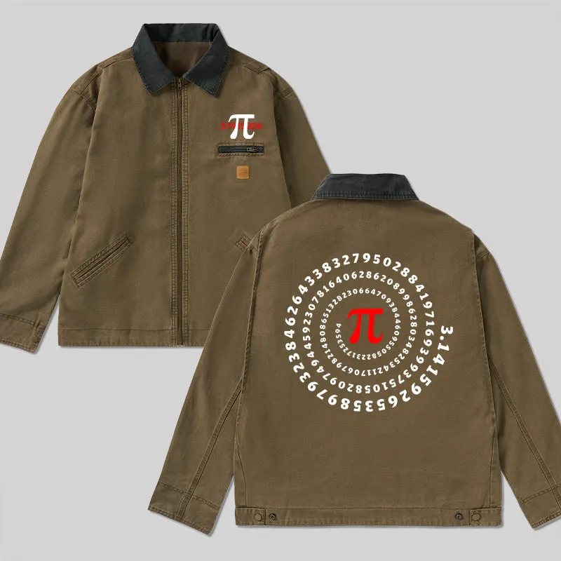 Pi Science Number Sequence Classic Work Jacket - Image 2