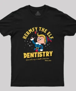 Alternative view of Hermey The Elf Dentistry Geek T-Shirt