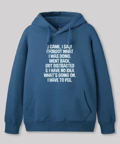 Alternative view of I Came I Saw I Forgot What I Was Doing Geek Hoodie
