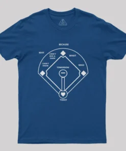 Alternative view of Who's On First Baseball Love Funny Geek T-Shirt