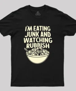Alternative view of I'm Eating Junk and Watching Rubbish Geek T-Shirt