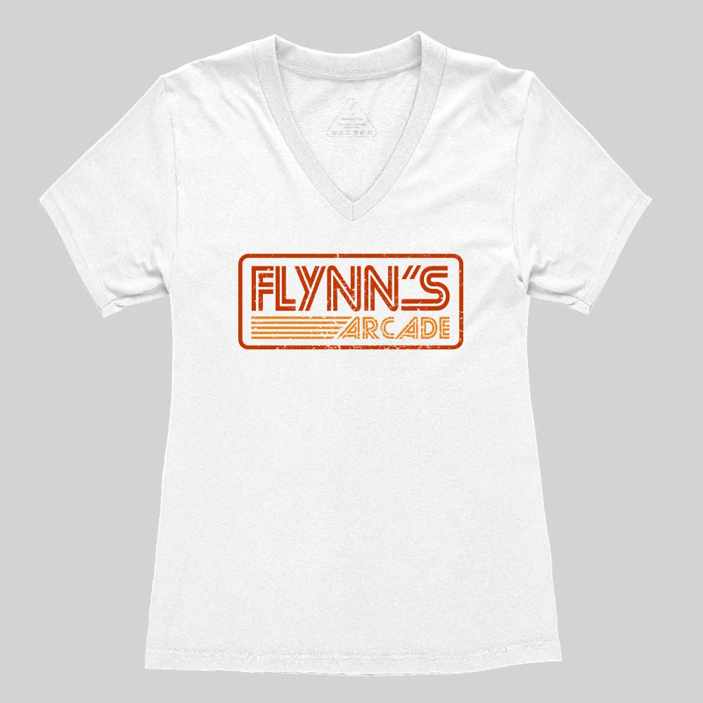 Flynn's Arcade 80s Retro Women's V-Neck T-shirt - Image 4
