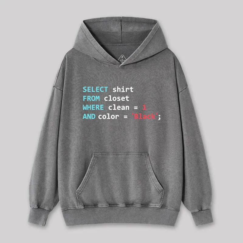 Programmer Database Geek Washed Hoodie - Image 4