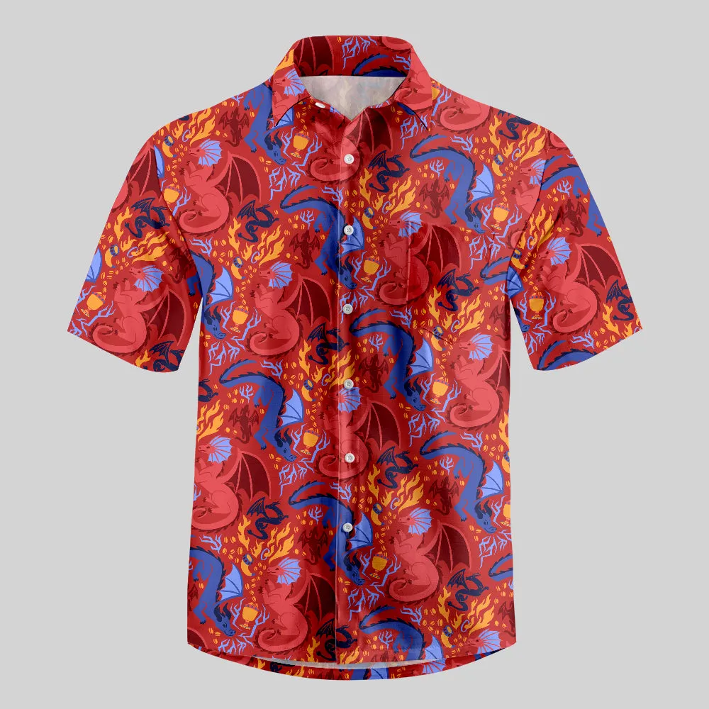 Dragonfire Dance Button Up Pocket Shirt - Image 4