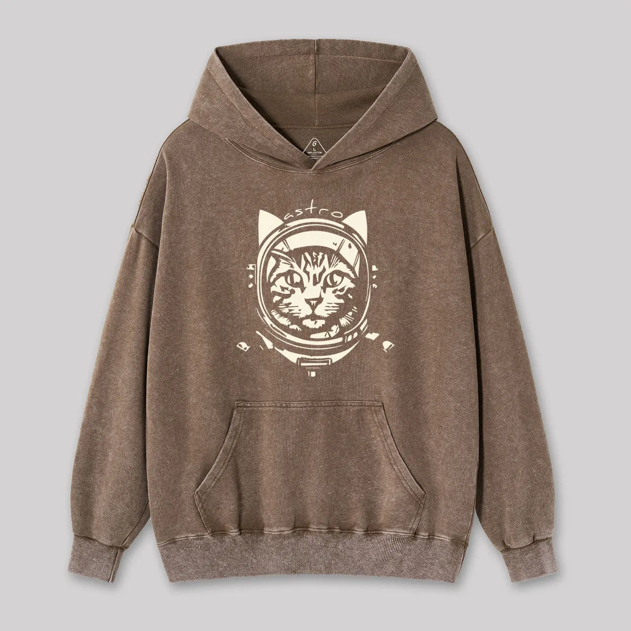 Astro Cat Washed Hoodie - Image 3