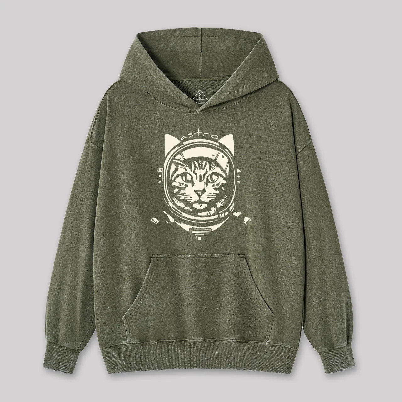Astro Cat Washed Hoodie - Image 4