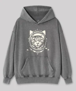 Astro Cat Washed Hoodie