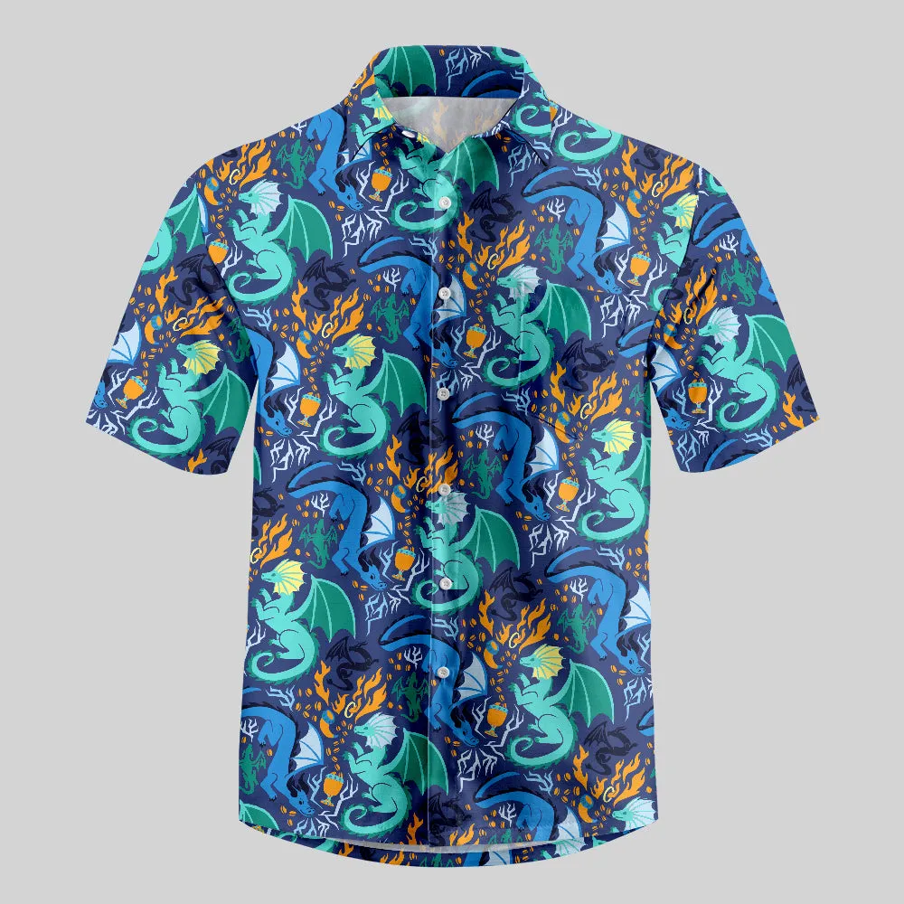 Dragonfire Dance Button Up Pocket Shirt - Image 3