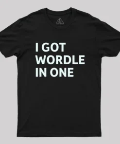 Alternative view of I Got Wordle in One Geek T-Shirt