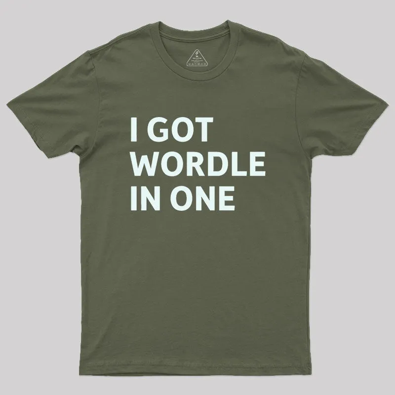 I Got Wordle in One Geek T-Shirt - Image 3