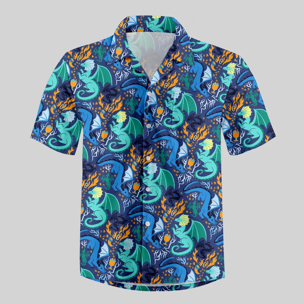 Dragonfire Dance Button Up Pocket Shirt