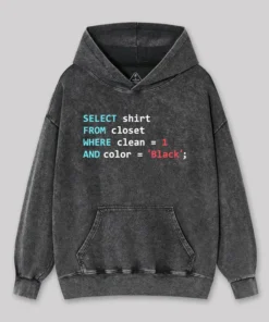 Programmer Database Geek Washed Hoodie