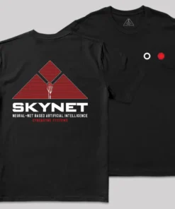 Skynet Rising Front and Back Printed Geek T-Shirt
