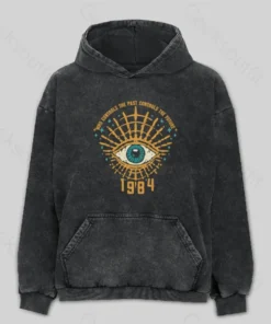1984 George Orwell Control The Future Washed Hoodie