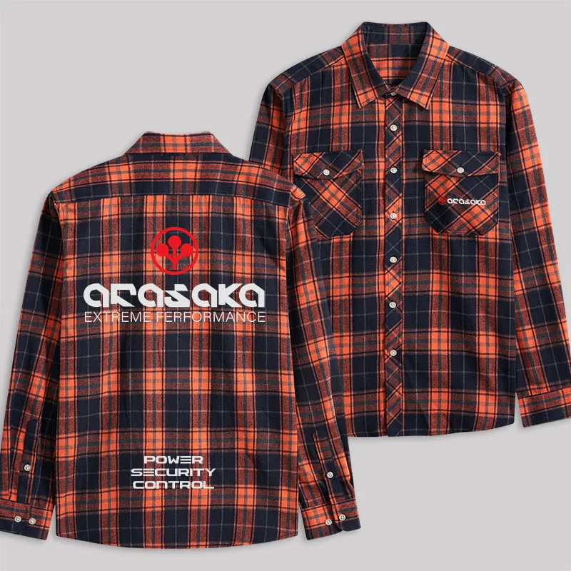 Arasaka Plaid Flannel Shirt - Image 5