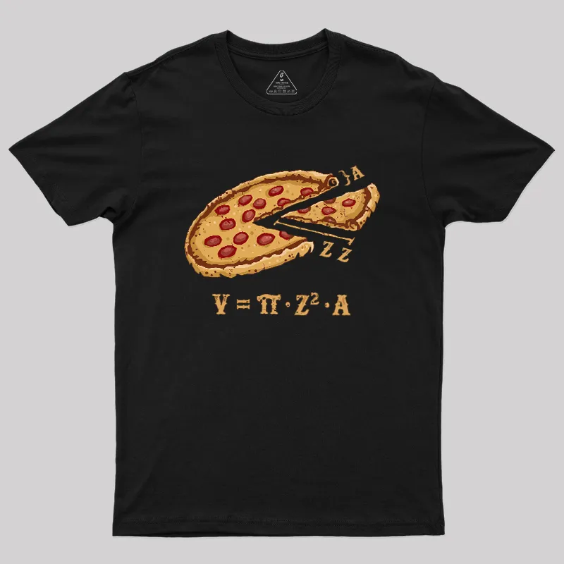 The Volume of Pizza Geek T-Shirt - Image 2
