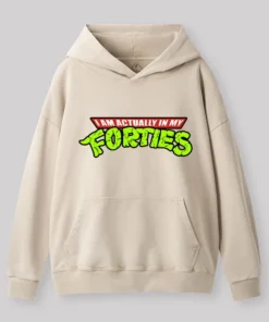 I Am Actually In My Forties Washed Hoodie