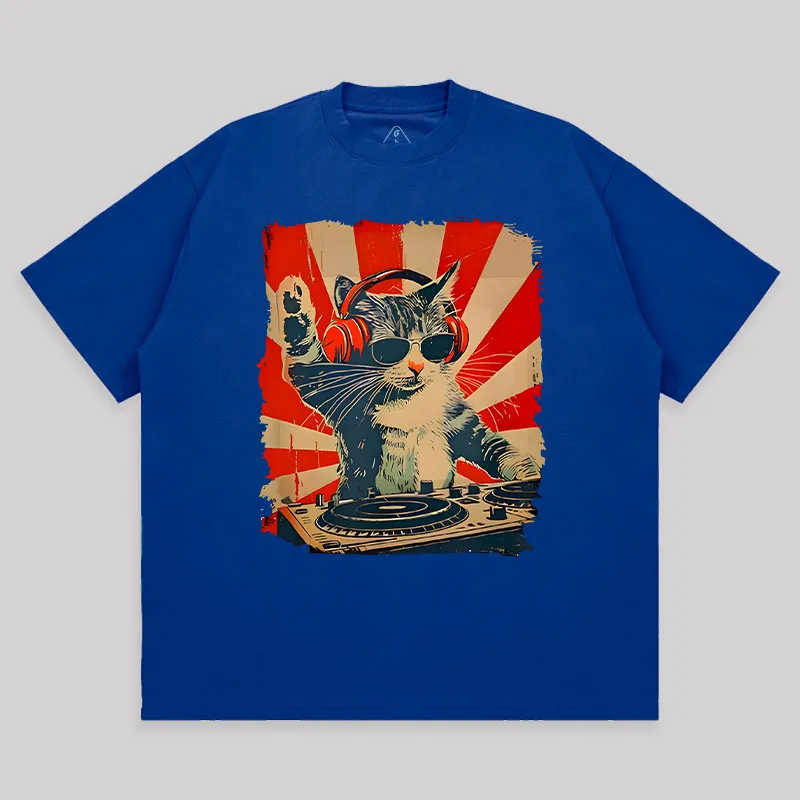 Rock Music Cat Unisex Oversized T-shirt - Image 6