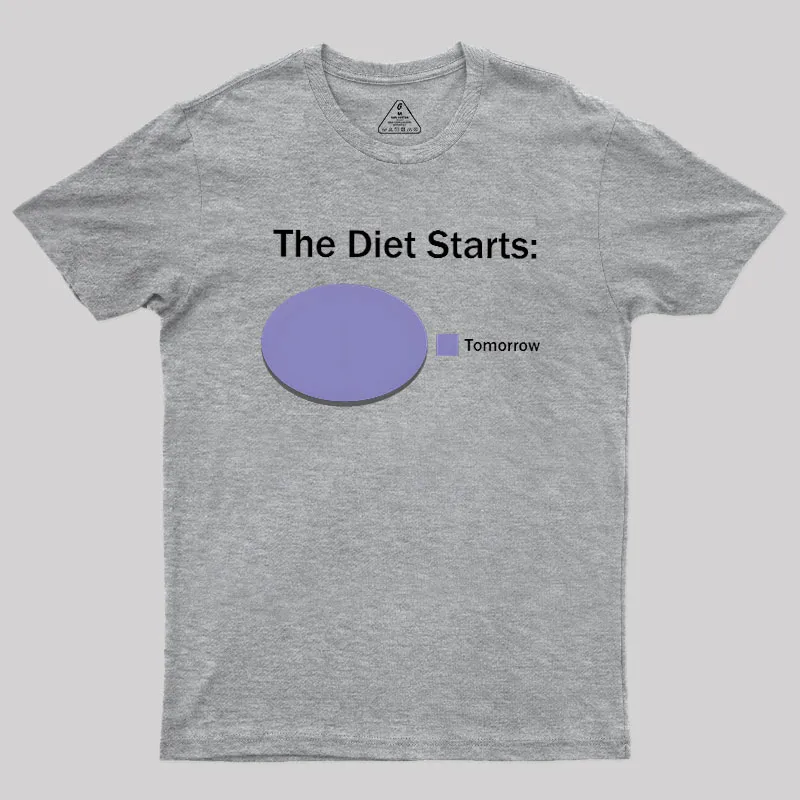 The Diet Starts Tomorrow Geek T-Shirt - Image 4