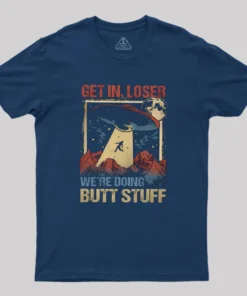 Alternative view of Glow In The Dark Alien UFO Geek T-Shirt