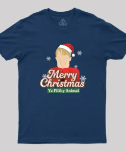 Alternative view of Merry Christmas Ya Filthy Animal Geek T-Shirt