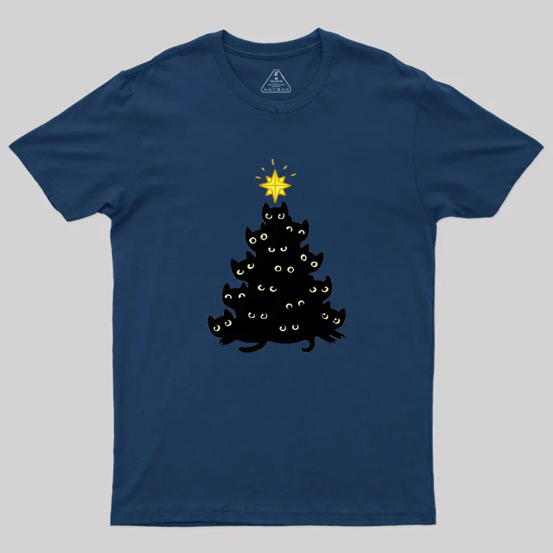 Meowy Christmas Geek T-Shirt - Image 2