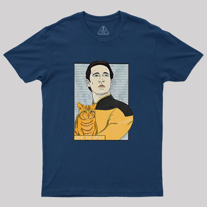 Date Ode To Spot Cat Geek T-Shirt - Image 2