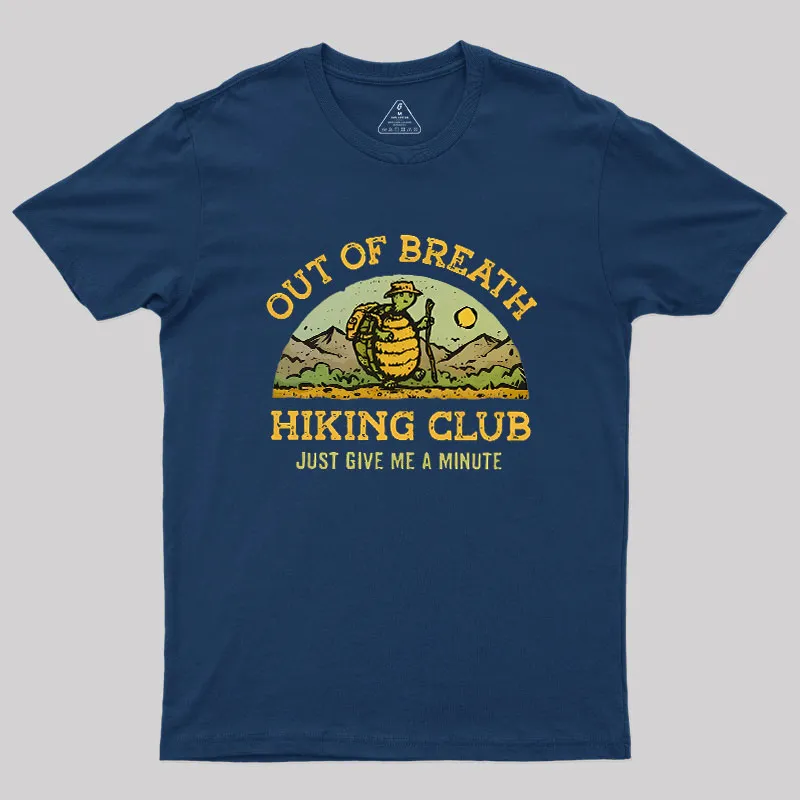 Out Of Breath Hiking Club Geek T-Shirt - Image 3