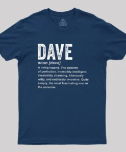 Alternative view of Dave Definition Funny Dave Geek T-Shirt