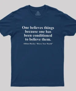 Alternative view of One Believes Things Geek T-Shirt