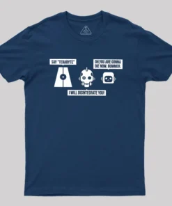 Alternative view of Three Robots Geek T-Shirt