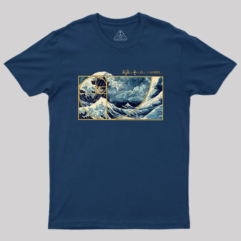 The Great Fibonacci Wave Science Geek T-Shirt - Image 2