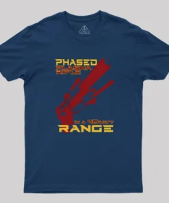 Alternative view of Phased Plasma Rifle in a 40 Watt Range Geek T-Shirt