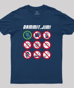 Alternative view of Dammit, Jim Geek T-Shirt