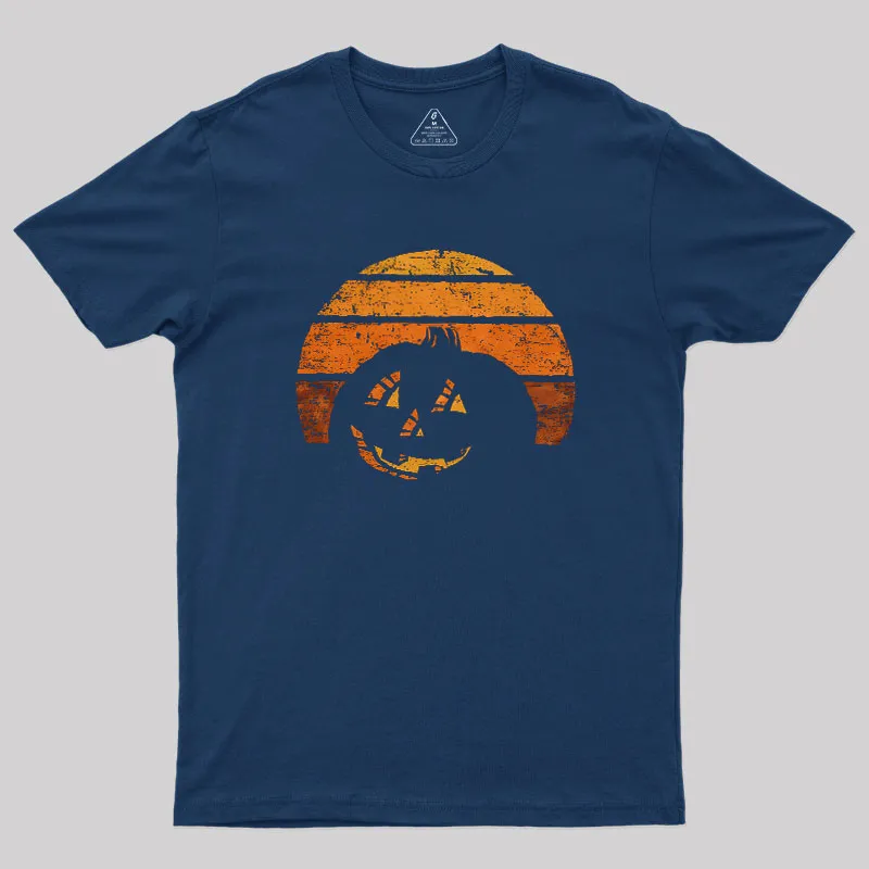 Pumpkin Silhouette Geek T-Shirt - Image 2