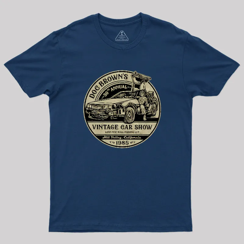 Vintage Car Show Geek T-Shirt - Image 2