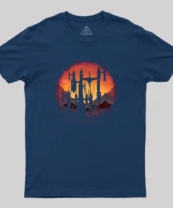 Alternative view of Castle Sunset Geek T-Shirt
