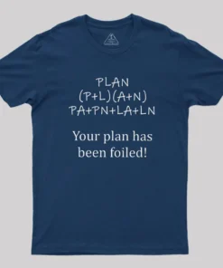 Alternative view of Your Plan Has Been FOILed Geek T-Shirt