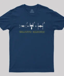 Alternative view of Galactic Equation Geek T-Shirt