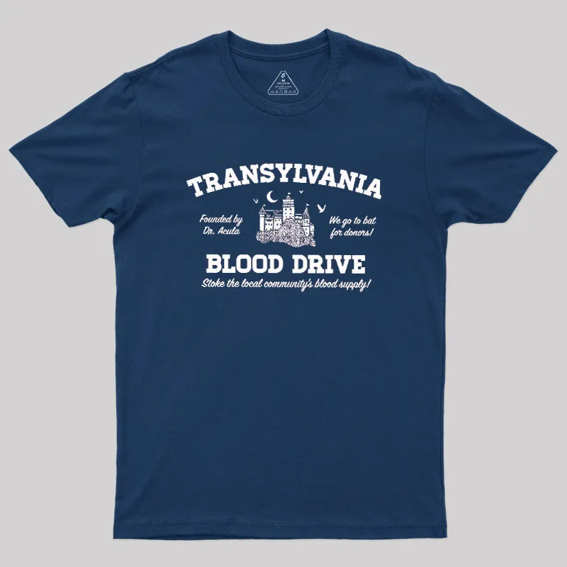 Transylvania Blood Drive Geek T-Shirt - Image 3