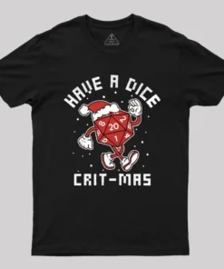 Alternative view of Have a Dice Crit-mas T-Shirt