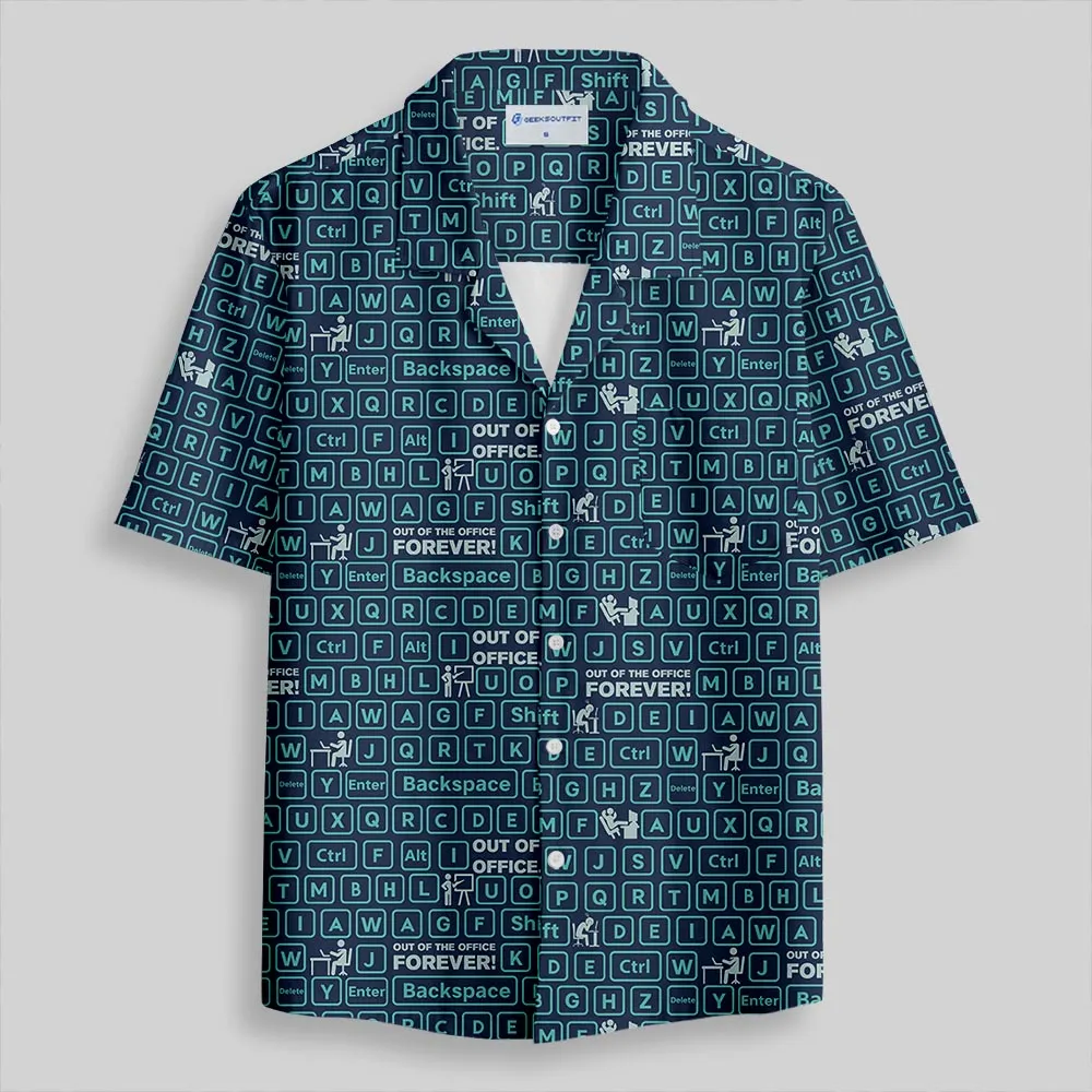 Out of Office Blue Button Up Pocket Shirt - Image 2