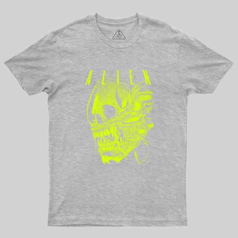 Alien Skull Geek T-Shirt - Image 4