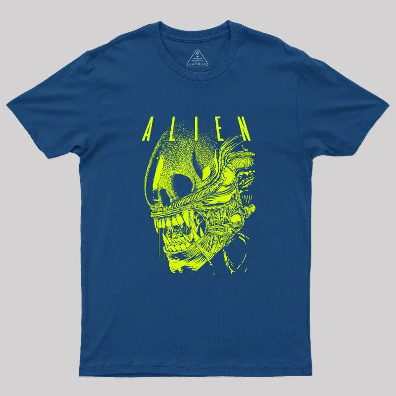 Alien Skull Geek T-Shirt - Image 2